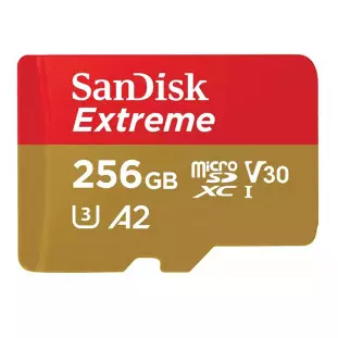 Memory Card 256Gb Micro Sd Extreme Com Adaptador Sdxc Uhs-I Sdsqxa1-256G-Gn6Ma Sandisk - 1