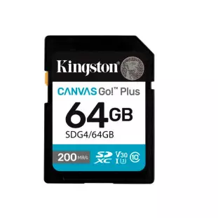 Memory Card 64Gb Sdxc 64Gb Classe 10 V30 Sdg4 Kingston - 1