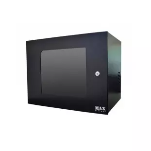 Mini Rack 19" 8U X 350Mm Plus Com Visor Em Acrilico Maxeletron - 1