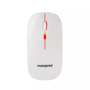 Mouse Sem Fio Croma Recarregavel 1600Dpi Branco Maxprint - 1