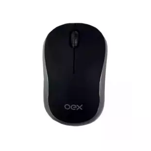 Mouse Sem Fio Retro Optico Preto Ms607 Oex - 1