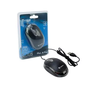 Mouse Usb Com Fio 1000Dpi Preto Yt2044 Vision - 1