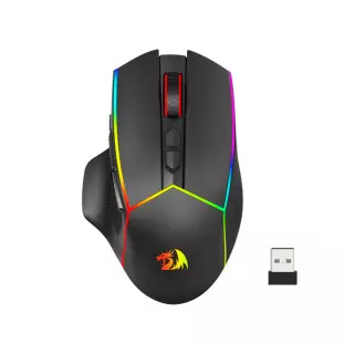 Mouse Usb Com Fio Gamer Axe Pro 7 Botoes 8000 Dpi Rgb Preto M814rgb-Pro Redragon - 1