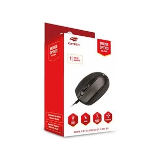 Mouse Usb Optico Preto Ms-27Bk C3 Tech - 1