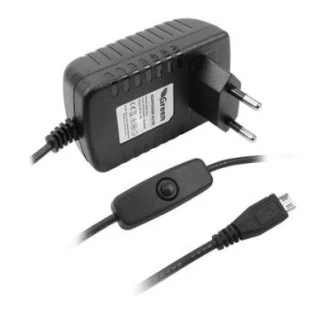 Fonte Micro Usb 5V 3A Com Cabo On/Off Raspberry Robotica 044-5131 Green - 1