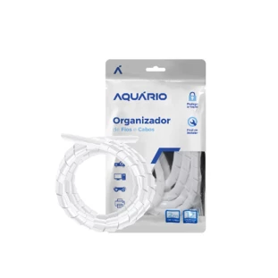 Organizador De Cabos Espiral 2M Branco Cbo-201 Aquario - 1
