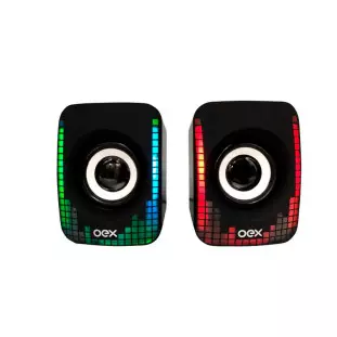 Caixa De Som Usb/P2 5W Rms Speaker Dizy Rainbow Sk202 Oex - 1