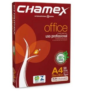 PAPEL** A4 BRANCO 210X297 500FLS CHAMEX CE - 1