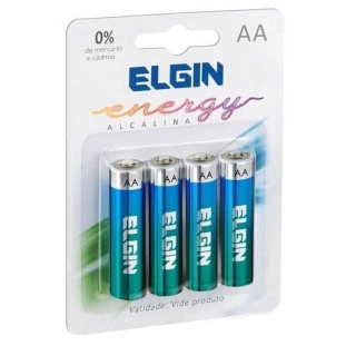 PILHA AA ALCALINA BLISTER COM 4 UNDS 82153 ELGIN - 1