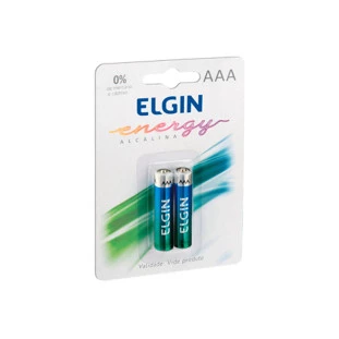 Pilha Alcalina AAA Blister Com 2 Unidades 82154 Elgin CE - 1
