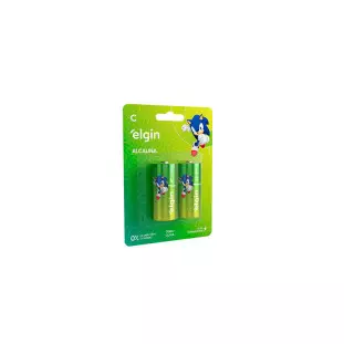 Pilha Alcalina Tipo C Blister Com 2 Unidades 82156 Elgin - 1