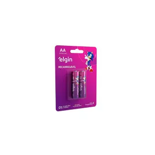 Pilha Recarregavel AA Blister Com 2 Unidades 2700Mah 82174 Elgin - 1