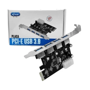 Placa Pci-E Usb 3.0 4 Portas 5Gbps Kp-T106 Knup - 1