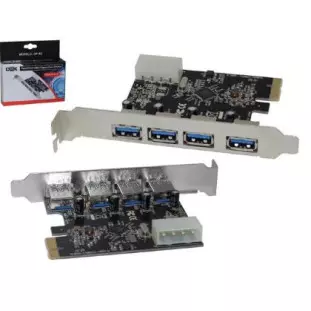 Placa Pci-E Usb 3.0 4 Portas Transferencia De Dados 5Gbps Kp-T102 Knup - 1