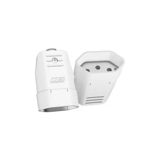 Plug 2P+T F 10A Cinza 6003 Romazi - 1