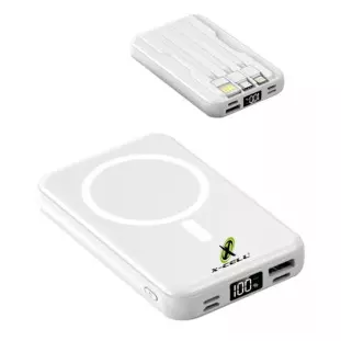 Carregador Portatil Power Bank 10.000 Mah Inducao Magnetica Branco/Preto Xc-Bank-24 X-Cell - 1