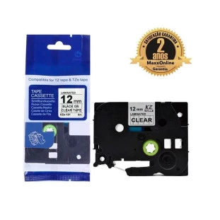 FITA TZE-131 12MM TRANSPARENTE P/ROTULADORA PT-310 BROTHER - 1