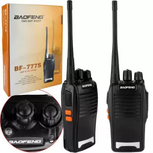 Radio Comunicador 16 Canais Ate 12Km Walk Talk Preto Bf -777S Baofeng - 1