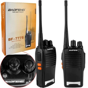 Radio Comunicador 16 Canais Ate 12Km Walk Talk Preto Bf -777 Baofeng - 1