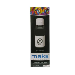 Refil Tinta 100Ml Preta Compativel Para Impressora Hp Maks - 1