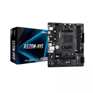 Placa Mae Amd A520M-Hvs Am4/Ryzen 2X Ddr4 Chipset Asrock - 1