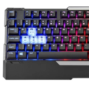TECLADO GAMER WARRIOR WAKIZA SEMI MECÂNICO LED RAINBOW TC208 MULTILASER - 1