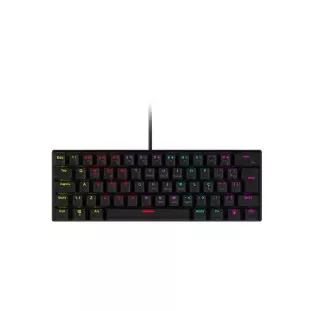 Teclado Usb Com Fio Gamer Mecanico 60% Anihi Black Led Rainbow Switch Red Anihibkrd Vinik - 1