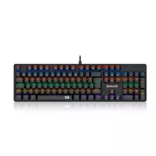 Teclado Usb Com Fio Gamer Mecanico Valheim Rainbow Switch Blue Rgb Abnt2 Preto K608-R Redragon - 1
