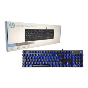 Teclado Usb Com Fio Gamer Preto Gk400F Hp - 1