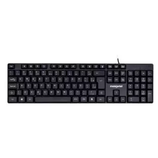 Teclado Usb Com Fio Preto Basic Abnt2 60000153 Maxprint - 1