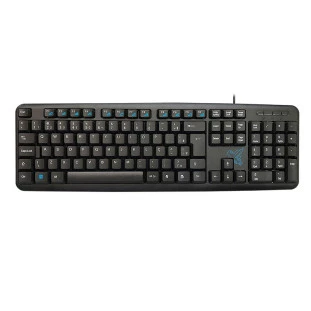 Teclado Usb Com Fio Preto Basic Techbest Abnt2 Maxprint - 1