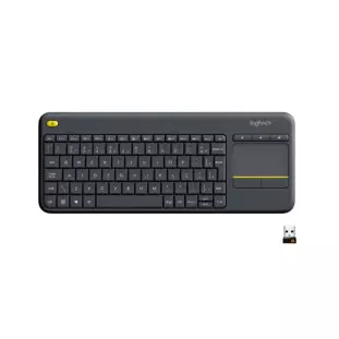 Teclado Usb Sem Fio Com Touchpad Preto K400 Plus 920-007125 Logitech - 1