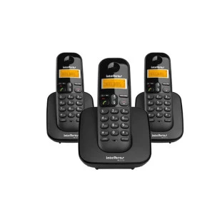 Telefone Sem Fio Com 2 Ramais Preto Ts3113 Intelbras - 1