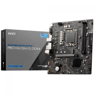 Placa Mae 1700 H610 Ddr4 M2 12/13 Ger Vga/Hdmi/Dp/Usb Pro H610M-G Matx Msi - 1
