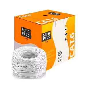 Cabo Rede U/Utp 4P Cat6 Cmx Sohoplus 24Awgx4P Branco (Caixa Com 305 Metros) 23400199 Furukawa - 1