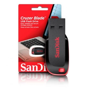 PENDRIVE 32GB USB CRUZER BLADE PRETO C/VERMELHO SDCZ50-032GB-35 SANDISK - 1