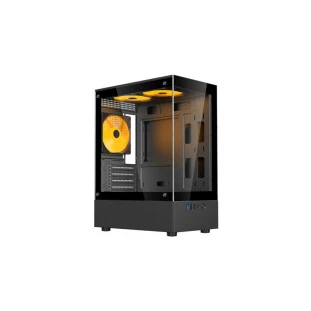 Gabinete Gamer Micro Atx Nuker V2 Pro S/ Fonte 3 x COOLER ambar  Em Vidro Bg-053V2  Bluecase - 1