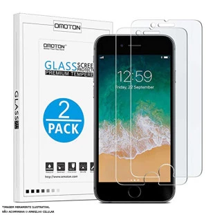 PELICULA PROTECTOR 4 LITE GLASS 3D BLACK P/ IPHONE 7 - 1