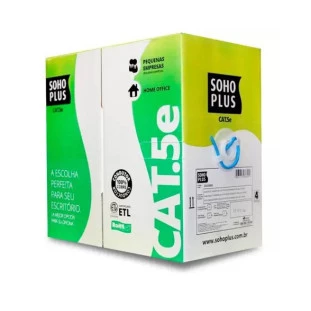 CABO REDE UTP 4P CAT5E CMX SOHOPLUS 24WGX4P AZUL CLARO(CAIXA C/305MTS) 23200099 FURUKAWA