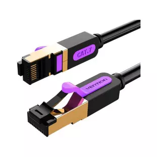 Cabo Patch Cord Cat7 5,0 Metros Preto Cat7s/ftp Vention - 1