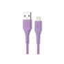 Cabo Usb X Usb Lightning Para Iphone 8/X/Xr/11/12/13 Emborrachado Roxo 2.4A L812X Elg - 1
