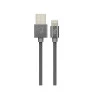 Cabo Usb X Usb Lightning Para Iphone 8/X/Xr/11/12/13 Tecido Trancado 1.0M Cinza C810By Elg - 1
