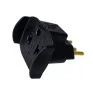 Adaptador De Tomada Plugue Inverso Tripolar 2P+T 10A Preto Multicraft - 1