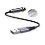 Adaptador Placa De Som Usb Com Entrada P3 Fone E Microfone Hs-310 Hrebos - 1