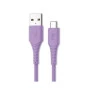 Cabo Usb X Usb Tipo-C Emborrachado 3A 1,2 Metro Roxo Tc12X Elg - 1