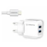 Carregador De Parede 2X Usb 2.4A + Cabo Lightning 1,0 Metro Kt605X Kimaster - 1