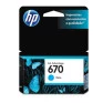 Cartucho ** De Tinta 670 Ciano Cz114Ab Hp CE - 1