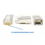 Conector Rj45 Blindado Cat6 Rj45C6M100 8P8C Exbom - 4