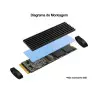 Dissipador De Calor Para Ssd M2 Nvme E Ngff 2280 3Mm + Thermalpad Dks - 2