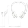 Headset Biauricular Com Microfone Usb H390 981-001285 Branco Logitech - 1